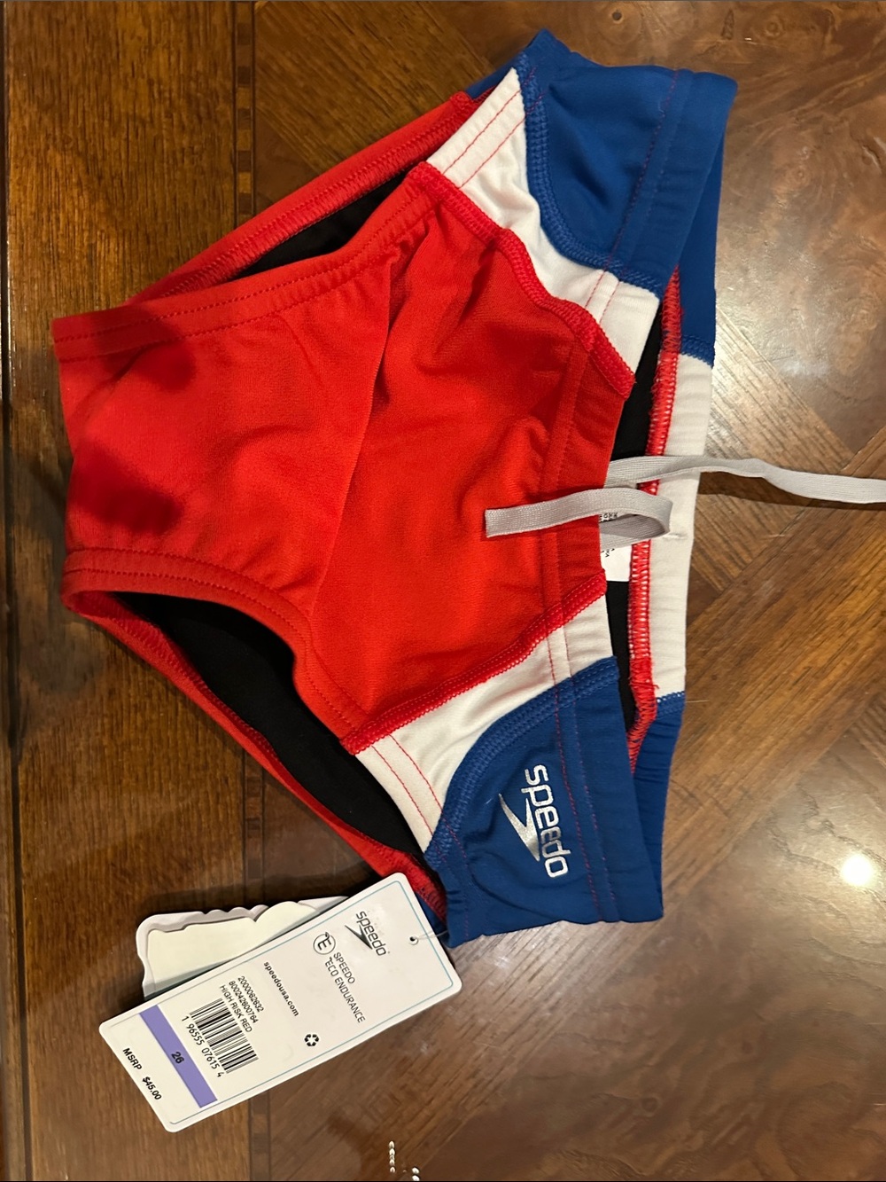 Speedo Red, White & Blue Racing Swim Brief